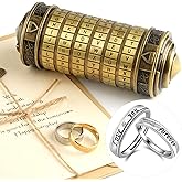 Tuparka - 5 Pieces Da Vinci Code Mini Cryptex Valentine Interesting Creative Romantic Birthday Gifts for Her (Bronze)