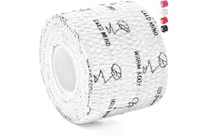 ‎WARM BODY COLD MIND WARM BODY COLD MIND Hook Grip Tape für Gewichtheben - Baumwolle Weightlifting Thumb Tape für Powerlifting Crossfit Krafttraining Powerlifting, Lifters Fitness, Daumen Band