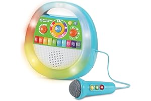 VTech Leapfrog Karaoke Infantil Music Kid, Juguetes Electrónicos Niños +2 Años, Bluetooth, Altavoz Interactivo, Asa Portátil, +40 Canciones y Melodías, Grabadora y Efectos de Voz, Versión ESP