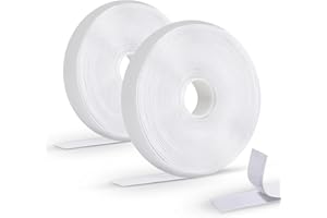 Oderra 2 PCS Adesivo Forte, Feltro Adesivo Forte Tessuto, 8M x 2CM, Adatto per Zanzariere, Cornici per Foto, Bricolage, Finestre, Tappetini per Auto, Bianco
