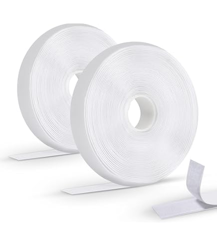 Nastro Gancio E Anello 25 Metri - Largo 20mm, Bianco | Per Tende, Tessuti, Tappeti - Cucito E Fai Da Te - Foto 3