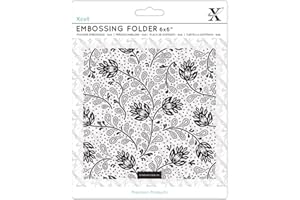 Xcut 6x6" Craft Embossing Folder Abstract Thistles Design, for Card Making, Decoration, Scrapbooking, Stamping, Suitable with Most Cutting Machines, Craft Supplies for Birthday, Christmas, Wedding