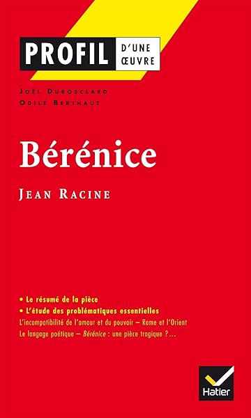 Profil D Une Oeuvre Berenice Racine Amazon Fr Dubosclard Joel Livres