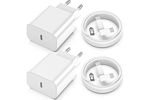 ZMHPJQ 2Pack Caricatore for iPhone 14/13/12/11/XS/XR/X/SE, USB C Rapido Caricabatterie with 2m Cavo Spina Adattatore Alimentatore per Orginal Apple iPhone 14/13/12/11/Pro max/iPad/plus/Mini/10/9/8/7/6/5 SE