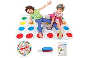 Ruikdly Twister Geant Jeu D'équilibre Twist Tapis de Jeu d'Équilibre Twister Jeu de Societe Enfant Jeux au Sol pour Adultes et Enfants Jeux De Jardin, Jeux De Fête, Jeu D'équipe, Jeu De Famille