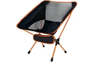 Ledeak Chaise de Camping Pliable Ultra Légère Portable avec Sac de Transport, Pliante Compacte Chaise de Plage pour Randonnée Plage Extérieur Pique-Nique Jardin