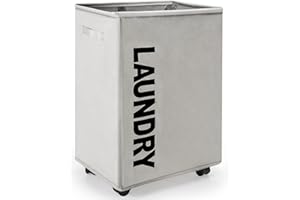 Rieeyrslza Cestos para la Colada con Ruedas 65L Cesta de Ropa Sucia Plegable Multifunción Colector de Lavandería de Tela Oxford con Manija, Adecuado para Almohadas, Ropa, Mantas(Gris Claro)