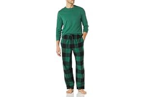 Amazon Essentials Ensemble de Pyjama avec Pantalon en Flanelle et T-Shirt à Manches Longues Homme
