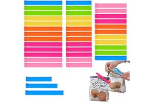 OMBRISA Chiudi Sacchetti Cucina 40 Pezzi, Mollette Chiudi Sacchetti 7/9/11cm, Mollette per Alimenti da Cucina per Congelatore, Snack, Frutta Secca, Caffè (40PCS Colorato)
