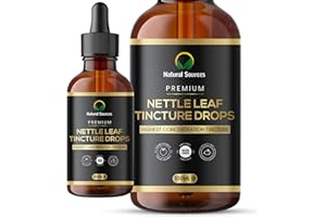 NATURAL SOURCES Stinging Nettle Leaf Tincture Drops - Fresh Plant Extract organically harvested 100 Servings - Nettle Supplement 100% Nettle Extract - Highest Concentrate - UK Produced - GMDP Certified/Vegan/Non GMO