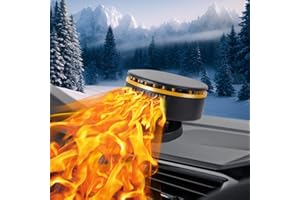 Chuankefanxing 12V 150W Calentador de Coche, Calentador de Coche portátil, Desempañador de Coche, 2 en 1 Calentador y Enfriador rápido, Desempañador de Parabrisas con Enchufe de Cigarrillo