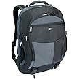 Targus Atmosphere XL Laptop Backpack with Padded Notebook Compartment fit up to 17-18-Inch, Black/Blue (TCB001EU)