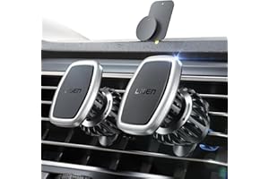 LISEN Soporte magnético para teléfono móvil, soporte para teléfono móvil, accesorios de ventilación para coche, plata
