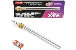 FIATLUX Bougie de poêle à granulés 300W - 140mm - diamètre 9,9mm