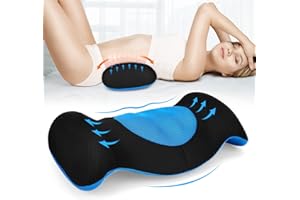 ‎SAHEYER SAHEYER Lendenkissen Orthopädisches Rückenkissen aus Memory Foam, Lendenwirbelkissen Ergonomisches Design für Lendenwirbelbett, Sofa, Stuhl, Auto und Bürostuhl, Blau