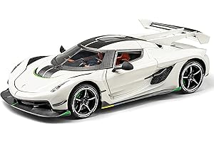 GENERIC Tcherchi GT Spirit Koenigsegg Jesko 2021 Modèle Araba 1:24 Ölçekli Beyaz 001, Système D'éclairage, Portes Ouvrables, 20,5 cm, Trois Couleurs Disponibles (Blanc, Noir, Orange)