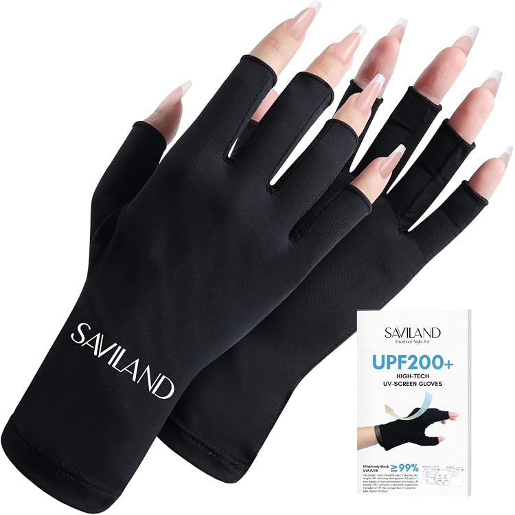 3 Paires Gants Anti-UV Protection Solaire - Pour Lampe Gel, Conduite, Jardinage - Noir, Gris, Violet
