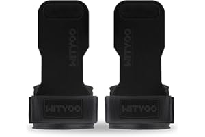 WITYOO Weight Lifting Wrist Strap, Weightlifting Grip Strap for Gym Deadlifts, Powerlifting, Heavy Shrug, Pull Ups, Three Layer Leather Adjustable Training Accessory Gifts for Men Women Dad Him