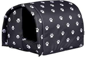Luminiu Outdoor Pets Shelter For Cats & Dogs, Safe Pet House, Warm Cat Kennels, Coldproof & Waterproof, Keep Warm & Dry