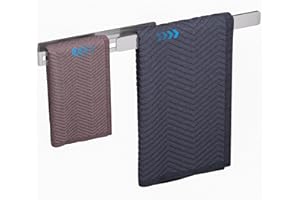 TILENVI Toalleros de Baño sin Taladro Escalable 43-78cm, SKELO Toallero Adhesivo Baño, Colgador Toalla Baño Accesorios Baño Towel Holder Toallero de Pie para Baño y Cocina (Plata)