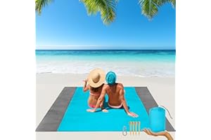 NABIYE Coperta da spiaggia, 210 * 200cm coperta da picnic impermeabile e resistente alla sabbia per 3-5 adulti, tappetino da spiaggia leggero, tappetino da picnic per campeggio, spiaggia