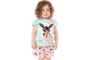 Bing Bunny Pigiama Ragazze Sula Carattere CBeebies Camicia Pantaloncini Bambini