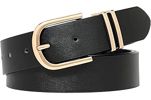XZQTIVE Fashion Women’s PU Leather Belts For Jeans Ladies Retro Vintage Waist Belt For Pants Dress Belt with Metal Pin Buckle