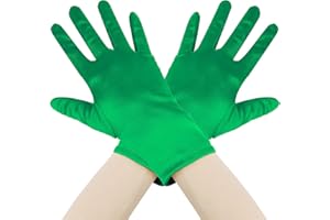LEISLAM Satin Gloves,Guantes Para Mujer,Guantes De Satén Elegantes,Guantes Mujer Vintage,Guante De Fiesta De Noche Vintage,Guantes De Disfraz,Guantes Halloween,Años 20 Fiesta Disfraces,Guantes Halloween Mujer