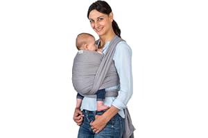 AMAZONAS Carry Sling Tragetuch 450 cm – Testsieger | 100% Baumwolle | Ergonomisch und Komfortabel für Neugeborene bis 3 Jahre | Belastbarkeit bis 15 kg | Ideal zum Kuscheln und Stillen