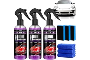 PATRICHOR 3 Pièce High Protection 3 en 1 Voiture Revêtement en Céramique, Crystal Coating Spray, Polish Voiture Lustrant pour Auto Coating Spray Hydrophobe
