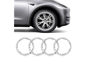 EVOOOR MODELLO Y PROTEZIONE CERCHI PER CERCHI Tesla Model Y 19 pollici Gemelli - Strisce per evitare danni al marciapiede - Set di 4 protezioni per cerchioni, (argento)