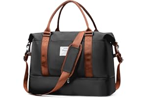 HPLQQ Sac de Voyage Femme, Bagage Cabine 45x36x20 Easyjet Imperméable Sac de Sport avec Compartiment Chaussures, Sac Voyage Cabine Avion Sac Weekend Sac Maternité pour Travel Gym Danse,E2-Vert armée