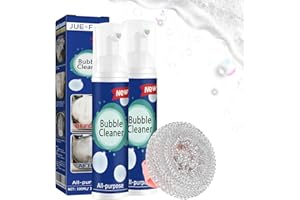 MARJORAMY Schaumreiniger,2 Stück Schäumender Schwerölfleckenreiniger,Reiniger Für Hartnäckige Flecken,Mehrzweckreiniger,Küchenschaum Reiniger,Bubble Cleanser Für Haushalt,For Küche, Backofen, Herd,2x100ML