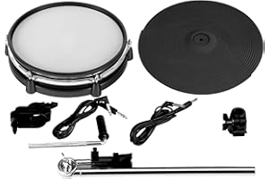 XDrum DD-530 Mesh Add On Pack (Erweiterungs-Set für DD-530 E-Drum-Set, 10" Mesh Head, Tom Pad, 12" Becken Pad, Dual Zone, Choke-Funktion, Roland kompatibel, inkl. Klemmen, Haltearm und Kabel)