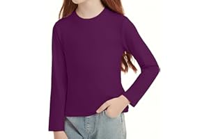 STYDAZZ Langarm T-Shirt Mädchen Basic Tops Einfarbig Kinder Tshirts Casual Rundhals Tees Oberteile 4-14 Jahre