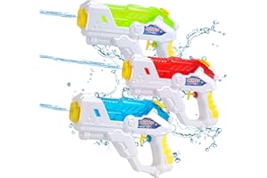 Jiosdo Water Pistols, 3 Pcs Mini Squirt Guns for Kids, Small Water Guns Powerful Long Distance for Adults, Water Fighting Toys for Outdoor Family Fun Pool Beach Party, Summer Gifts for Boys Girls