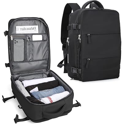 Zaino Pieghevole Da Viaggio Ultraleggero – Impermeabile – Unisex – Capiente E Compatto – Colore Nero, Taglia Media