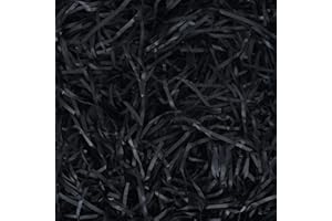 DARBERMU 100g Black Shredded Tissue Paper for Gift Boxes Decoration, Empty Gift Box Filling Paper, Filler Paper for Valentine's Day, Christmas, Birthday Gift Decorations, DIY Gift Packaging