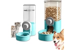 ASFRODE Distributore automatico di mangime da 520 ml, per alimenti a gravità e 1,2 l, per animali domestici di piccola taglia (blu)