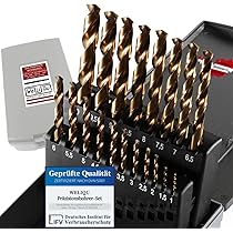 Set 19 Punte Trapano Cobalto M35 Professionali Da 1 A 10mm - Perfora Acciaio Inox E Metalli Duri Senza Sforzo