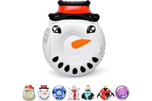 METEOR Inflatable Snow Tube Sledge Tube Winter Snow Sled Large Snow Tube for Sledding Heavy Duty Snow Tube with 2 Handles for Kids and Adults