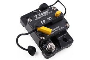 T Tocas 12V DC Leistungsschalter Manuelle Reset 60A, Heavy Duty Schutzschalter Sicherungshalter 60 Amp 12 Volt 24V für LKW Rv Wohnmobil Marine Boot KFZ Audio Solar, wasserdichte