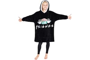 FRIENDS Serie TV Felpa Ragazza, Felpa Coperta Oversize di Pile con Cappuccio, Blanket Hoodie Central Perk, Merchandise Ufficiale