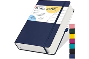 Stationery Island Cuaderno Rayado A5, Cuaderno Grueso de 360 Páginas, Diario de Rayas con Tapa Dura de 100 gsm para Escribir, Trabajar, Estudiar, Agenda