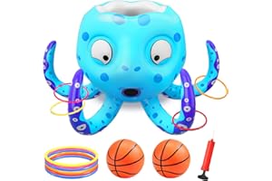 Subtail Giochi Piscina Bambini Adulti - Giochi Gonfiabili Piscina Divertenti per Bambini - Polpo Canestro per Piscina - Giochi da Esterno per Bambini - Giochi Mare Gonfiabili Accessori Piscina