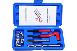 BestsQ Pack of 15 Thread Repair Kit Drill Helicoil Repair Kit Compatible Hand Tool Set for Car Repair Size: M10 x 1.25