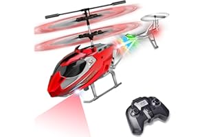 TERRAMUS Remote Control Helicopter for Kids, 2.4G Altitude Hold RC Helicopters with LED Light & Gyro, Radio Controlled Aircraft Indoor Toy with 3.5 Channel High Low Speed for Boys Beginner
