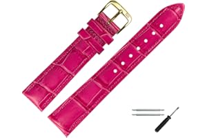 MARBURGER Uhrenarmband 18mm Leder Alligator Prägung - Werkzeug Montage Set 14318