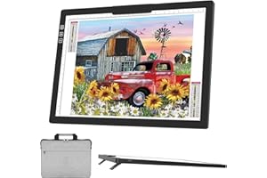 KEIWRLIGHT KEIRLIGHT A4-Lichttafel zum Nachzeichnen – wiederaufladbares, tragbares Lichtpad, stufenloses Licht, 6 Helligkeitsstufen, Leuchtkasten zum Nachzeichnen und Zeichnen, Malen, Skizzieren, Kunstwerk