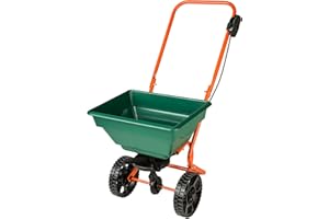 TecTake Épandeur pour Semence 25L Volume Engrais Sel et Sable Jardin Graines, Vert